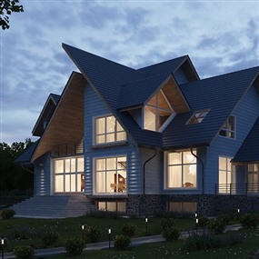 Vray材质SketchUp室外建筑场景模型下载015
