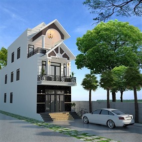 Vray材质SketchUp室外建筑场景模型下载045