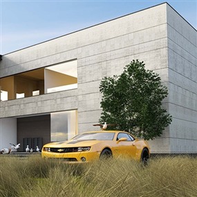 Vray材质SketchUp室外建筑场景模型下载048