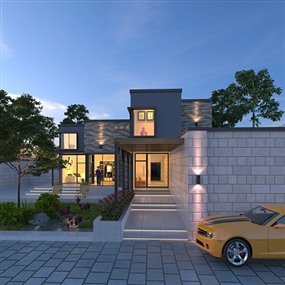 Vray材质SketchUp室外建筑场景模型下载051