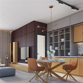 Vray for SketchUp室内场景草图大师客餐厅模型下载104