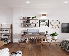 Vray材质SketchUp室内场景草图大师卧室模型下载534