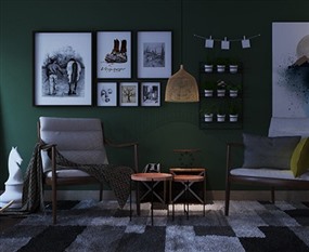 Vray材质SketchUp室内场景草图大师卧室模型下载537
