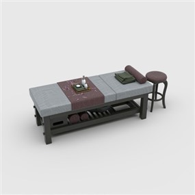 Vray材质家具SPA水疗床草图大师SU模型下载190