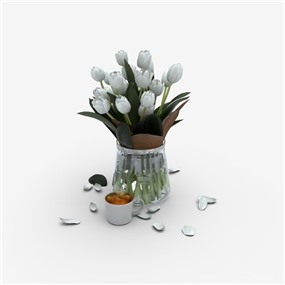 Vray材质鲜花饰品摆设SketchUp草图大师模型下载071