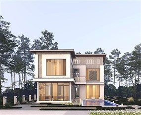 Vray材质SketchUp草图大师室外建筑场景模型下载713