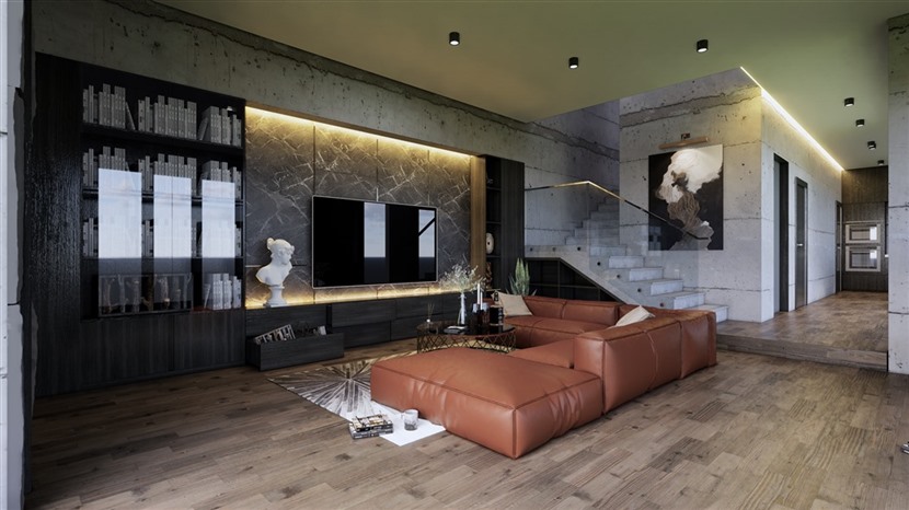 Enscape客厅场景SketchUp草图大师模型下载042