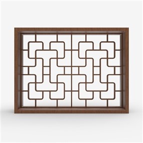 新中式门窗SketchUp草图大师模型下载053