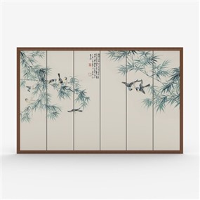 屏风隔断草图大师SketchUp模型下载081