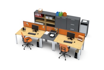 办公家具组合SketchUp草图大师模型下载0120
