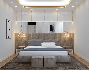 Vray材质SketchUp草图大师卧室场景模型下载917
