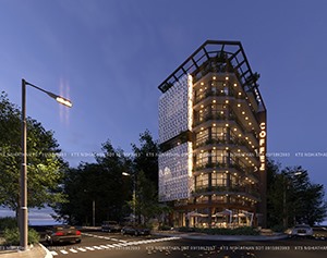 Vray材质SketchUp草图大师室外建筑场景模型下载923