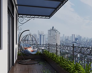 Vray材质SketchUp草图大师阳台厅场景模型下载962