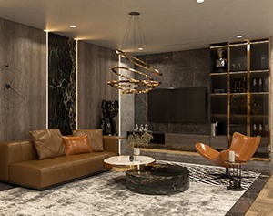Vray材质SketchUp草图大师客厅场景模型下载968
