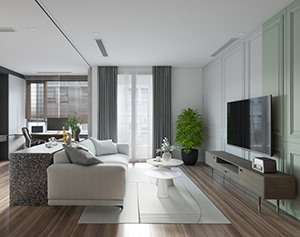 Vray材质SketchUp草图大师客厅场景模型下载979