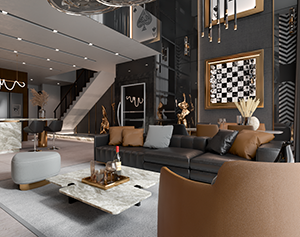 Vray材质SketchUp草图大师室内整体场景模型下载985