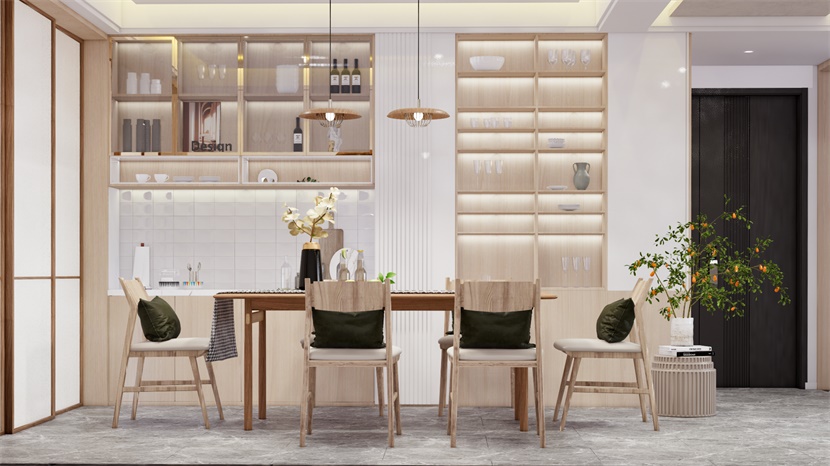 Enscape日式客厅餐厅场景SketchUp草图大师模型下载139