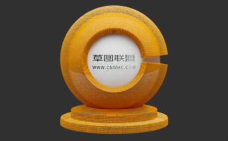 Enscape橙色半透明混纺薄帆布布料材质贴图下载289