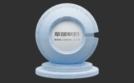 Enscape蓝色半透明混纺纱布料材质贴图下载299