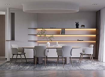 Enscape侘寂风格客餐厅SketchUp草图大师模型下载183