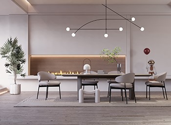 Enscape侘寂风格客餐厅SketchUp草图大师模型下载184