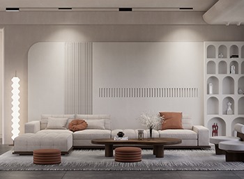 Enscape侘寂风格客餐厅SketchUp草图大师模型下载208