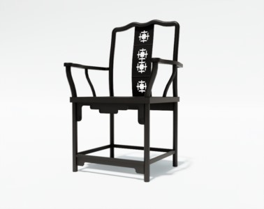 新中式椅子SketchUp草图大师SU模型下载117