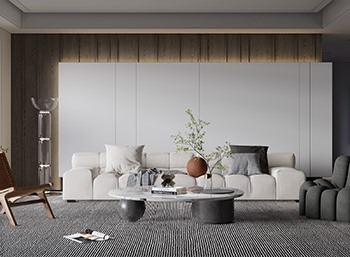 Enscape侘寂风格客餐厅SketchUp草图大师模型下载222