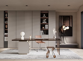 Enscape现代风格书房办公室SketchUp草图大师模型下载230