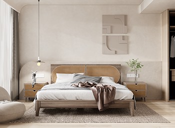 Enscape侘寂风格卧室SketchUp草图大师模型下载248