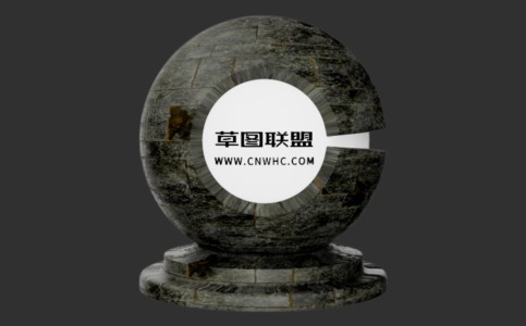 Enscape黑色地面砖铺路石材质贴图下载003