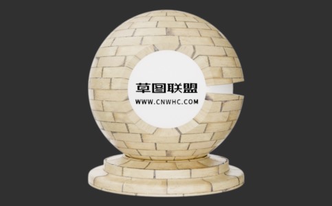 Enscape黄色地面砖铺路石材质贴图下载016