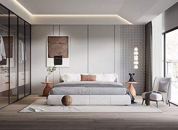 Enscape现代风格卧室SketchUp草图大师模型下载267