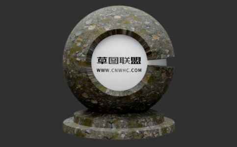 Enscape滨海鹅卵石草地材质贴图下载045
