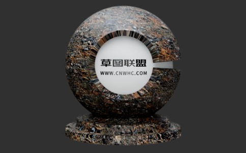 Enscape黑色脏土地材质贴图下载049