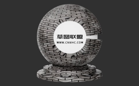 Enscape损坏的混凝土路面铺路石材质贴图下载057