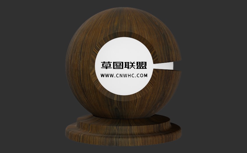 Enscape胡桃木山纹钢刷科技木皮木纹材质贴图下载0042