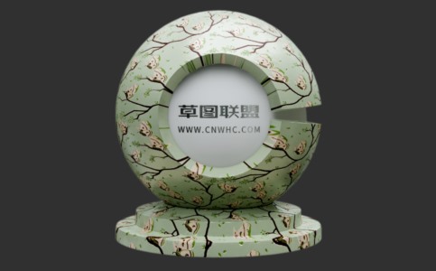 Enscape蝴蝶绣花面料布料材质贴图下载064