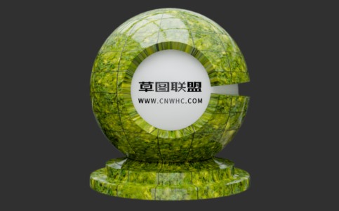 Enscape绿色花岗岩格子砖材质贴图下载031