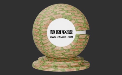 Enscape旧扇形路面铺路石材质贴图下载080