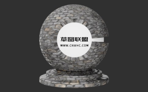 Enscape旧石路面铺路石材质贴图下载084