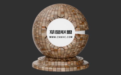 Enscape橙色路面铺路石材质贴图下载089