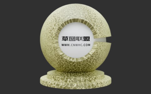 Enscape黄色天然青蛙皮革材质贴图下载086