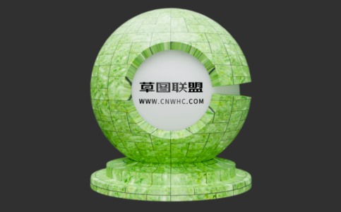 Enscape绿色花岗岩编织纹瓷砖材质贴图下载033