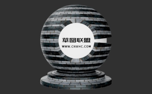 Enscape带图案混凝土路面铺路石材质贴图下载093
