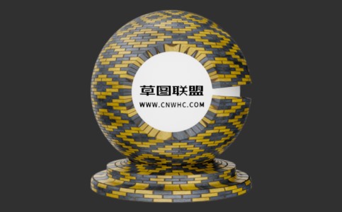 Enscape带图案混凝土路面铺路石材质贴图下载094