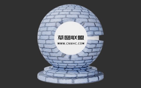 Enscape蓝色混凝土砖路面铺路石材质贴图下载108