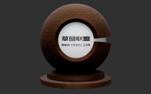 Enscape棕色磨砂鳄鱼纹生皮革材质贴图下载108