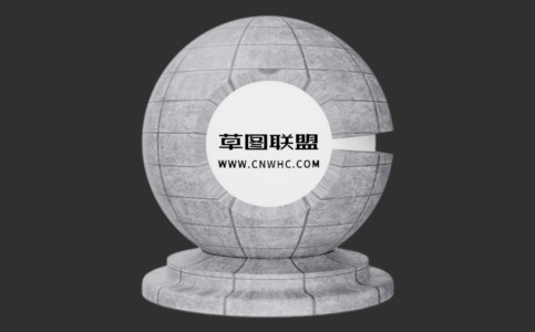 Enscape灰色方格混凝土材质贴图下载150