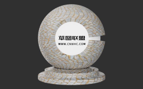 Enscape扇形路面砖铺路石材质贴图下载122
